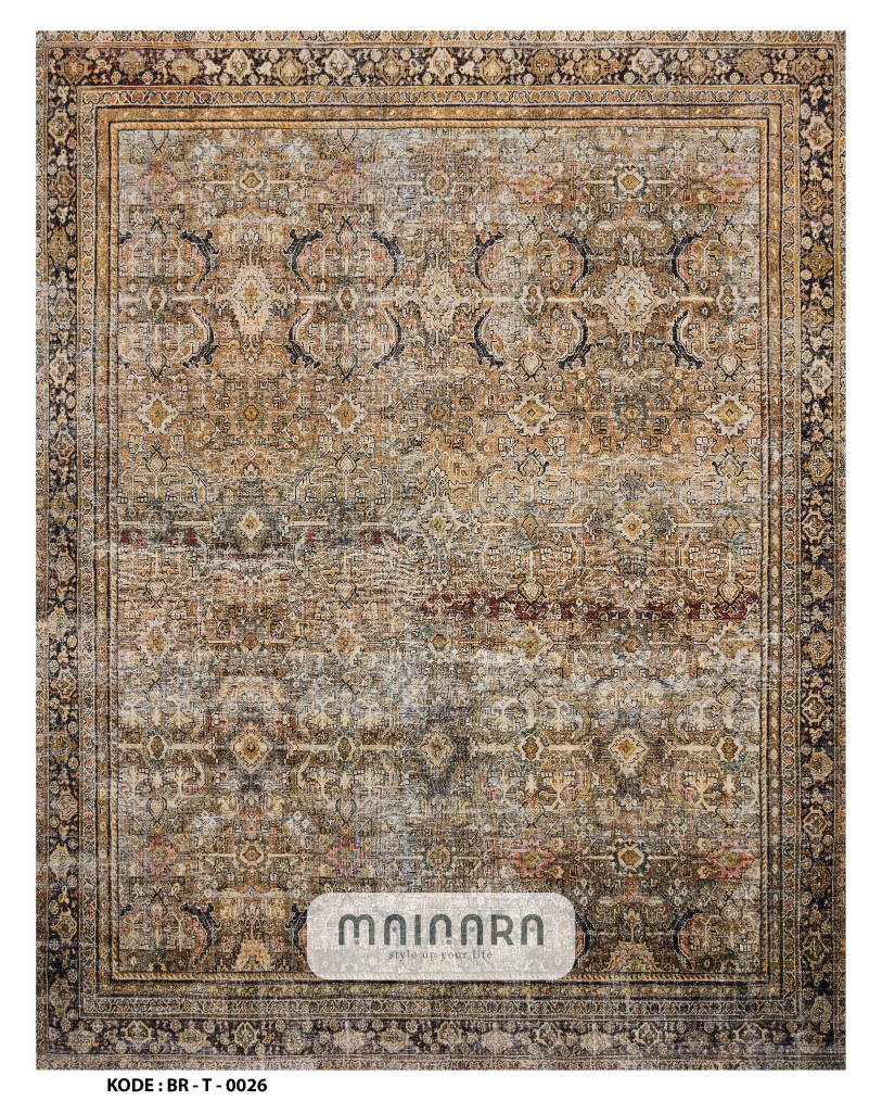 Karpet Tradisional (BR-T-0026) - Brown,Black