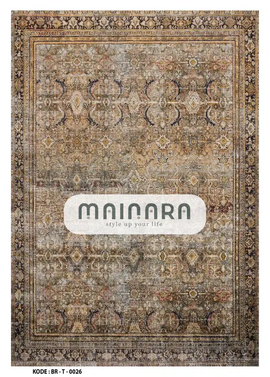 Karpet Tradisional (BR-T-0026) - Brown,Black