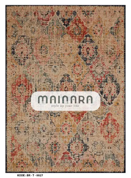 Karpet Tradisional (BR-T-0027) - Brown,Red,Black