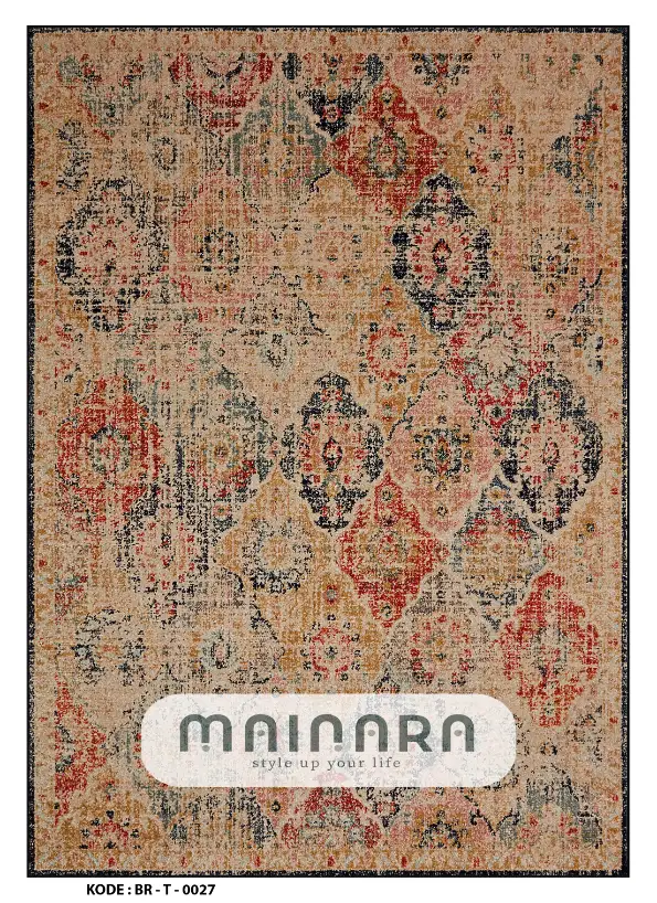 Karpet Tradisional (BR-T-0027) - Brown,Red,Black