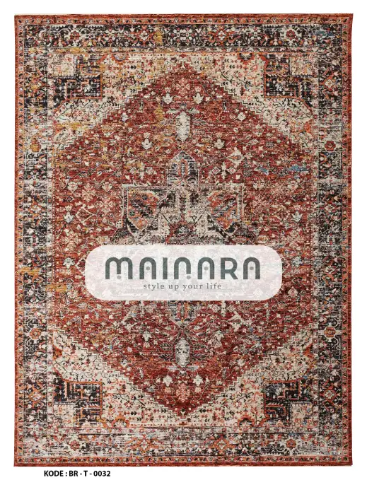 Karpet tradisional (BR-T-0032) - Brown,Black