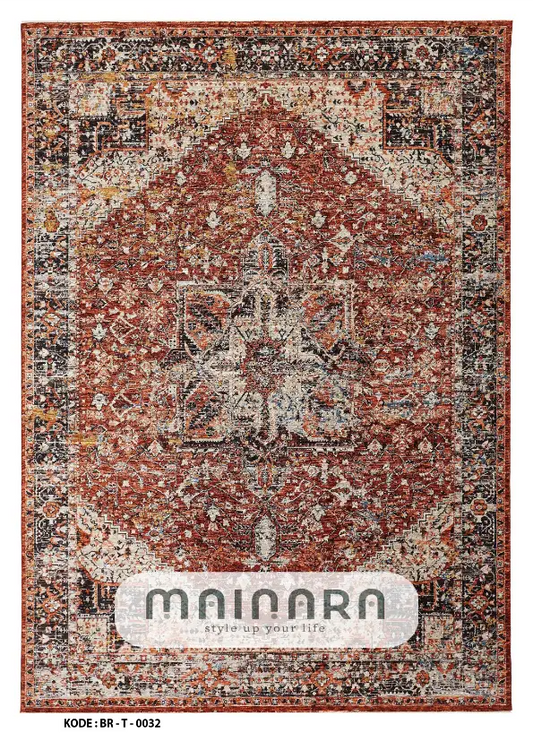 Karpet tradisional (BR-T-0032) - Brown,Black