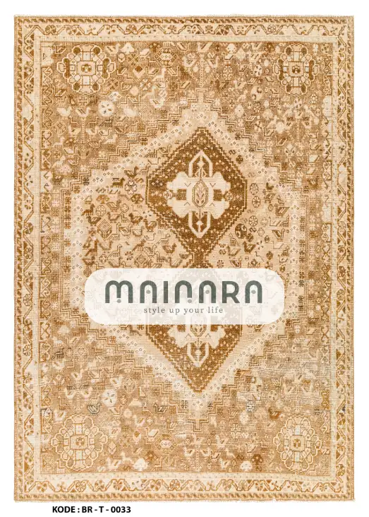 Karpet Tradisional (BR-T-0033) - Brown,Cream