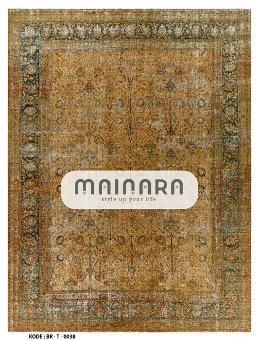 Karpet Tradisional (BR-T-0038) - Brown,Green