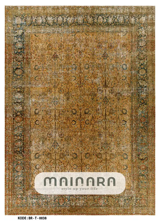 Karpet Tradisional (BR-T-0038) - Brown,Green