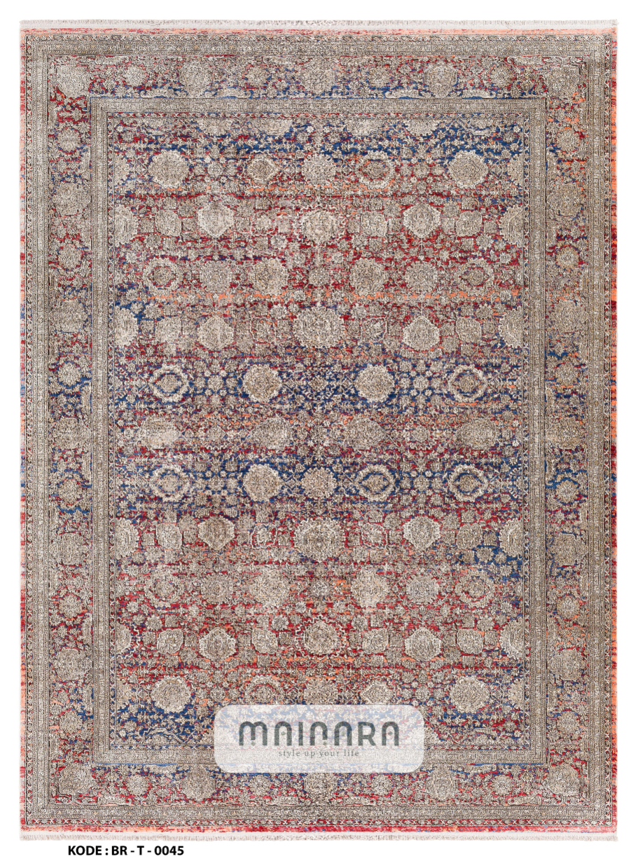 Karpet Tradisional (BR-T-0045) - Brown,Blue,Red