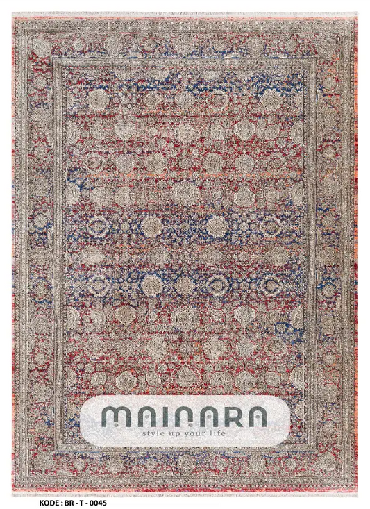 Karpet Tradisional (BR-T-0045) - Brown,Blue,Red