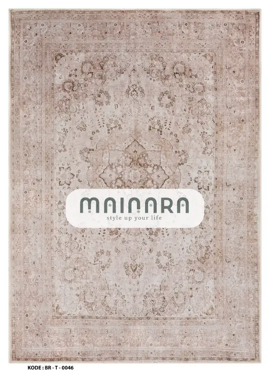Karpet Trdaisional (BR-T-0046) - Brown,Cream