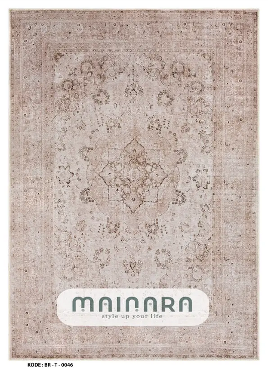 Karpet Trdaisional (BR-T-0046) - Brown,Cream