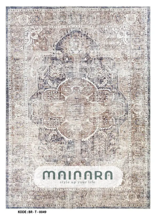 Karpet Tradisional (BR-T-0049) - Brown,Grey