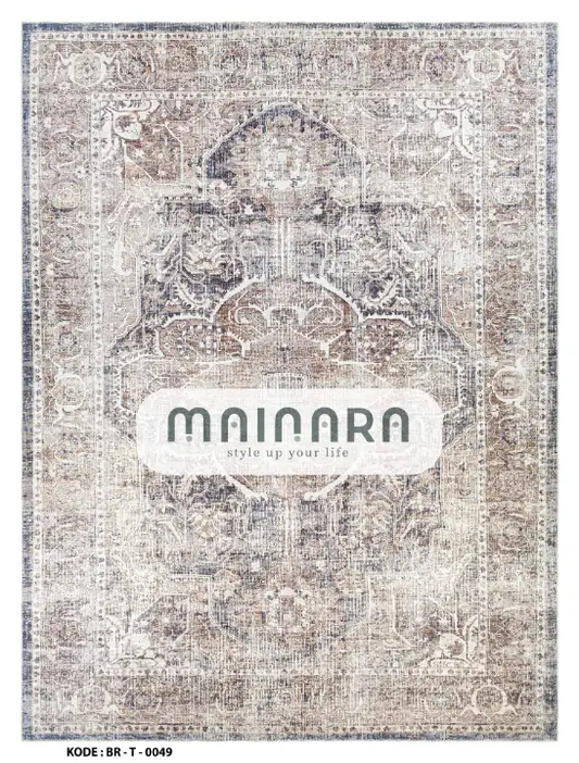 Karpet Tradisional (BR-T-0049) - Brown,Grey