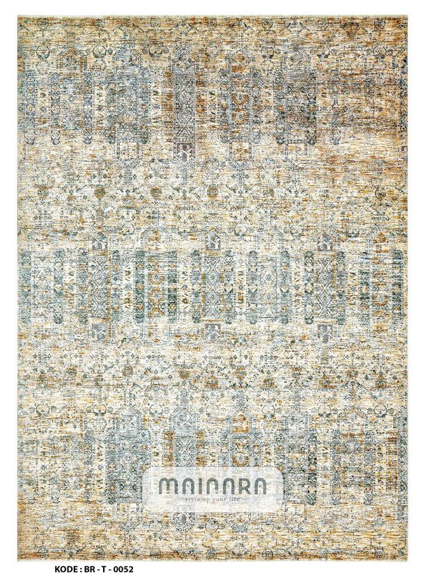 Karpet Tradisional (BR-T-0052) - Brown,Blue