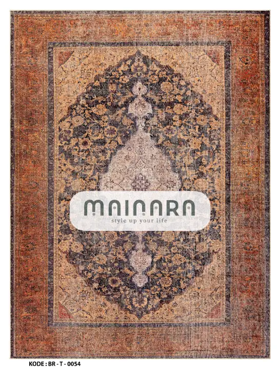 Karpet Tradisional (BR-T-0054) - Brown,Black