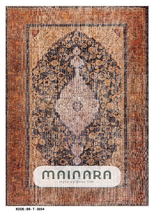 Karpet Tradisional (BR-T-0054) - Brown,Black