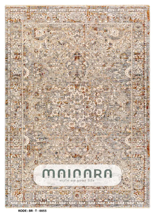 Karpet Tradisional (BR-T-0055) - Brown,Grey