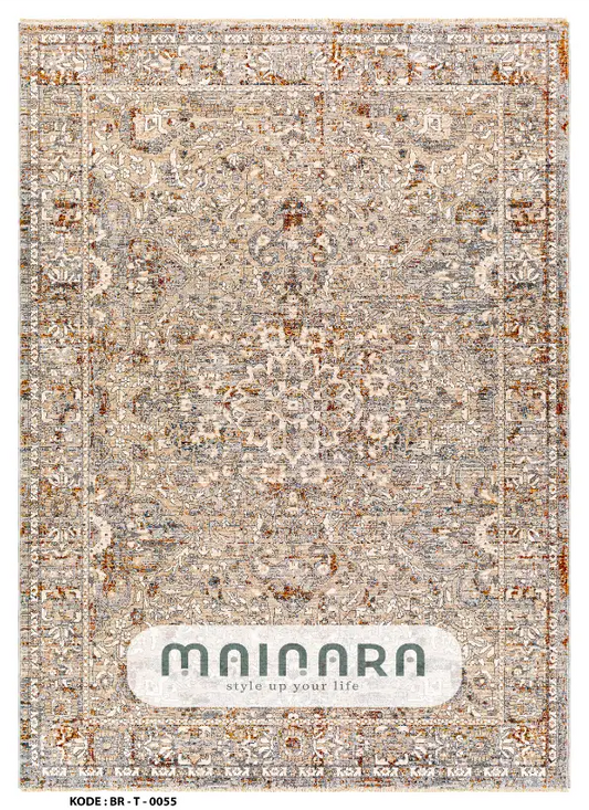 Karpet Tradisional (BR-T-0055) - Brown,Grey