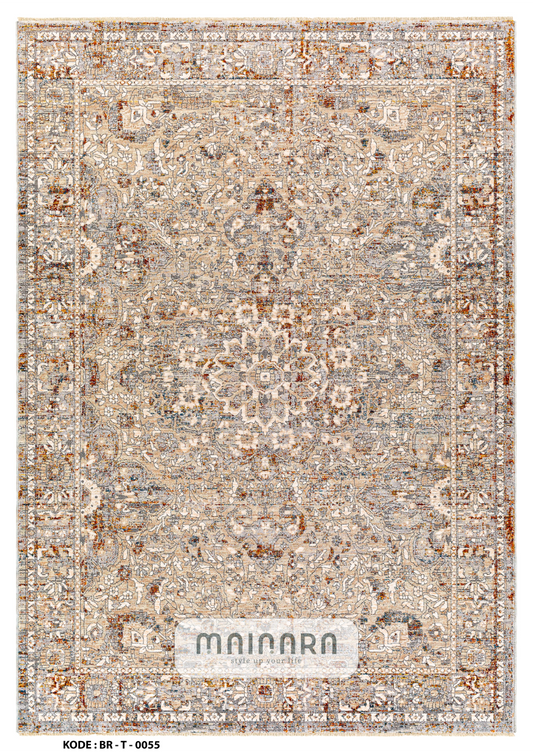 Karpet Tradisional (BR-T-0055) - Brown,Grey