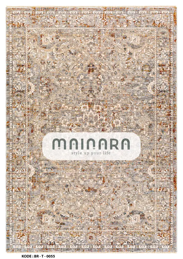 Karpet Tradisional (BR-T-0055) - Brown,Grey
