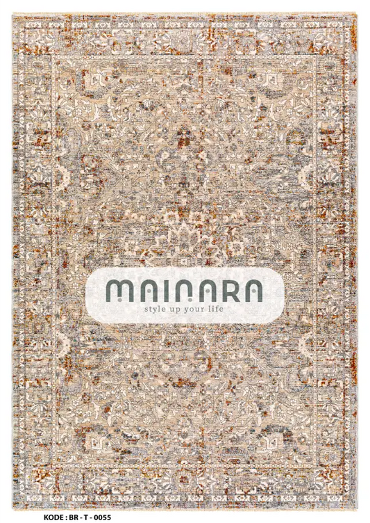 Karpet Tradisional (BR-T-0055) - Brown,Grey