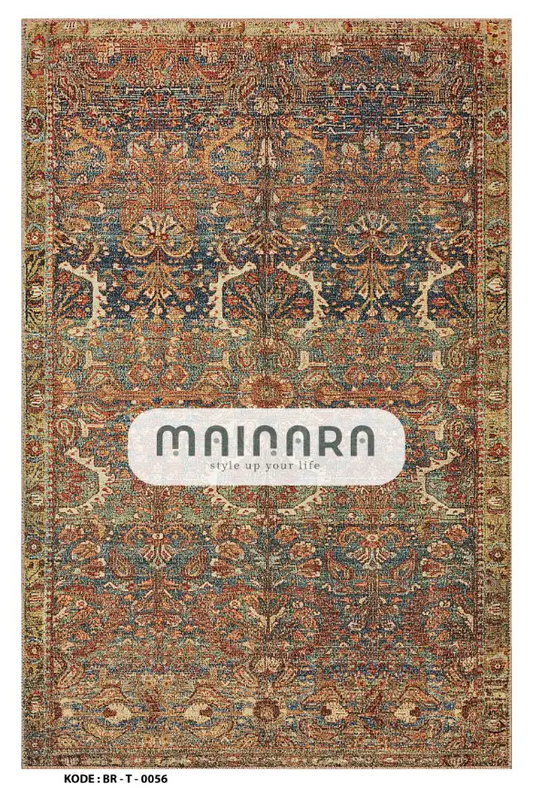 Karpet Tradisional (BR-T-0056) - Brown,Blue