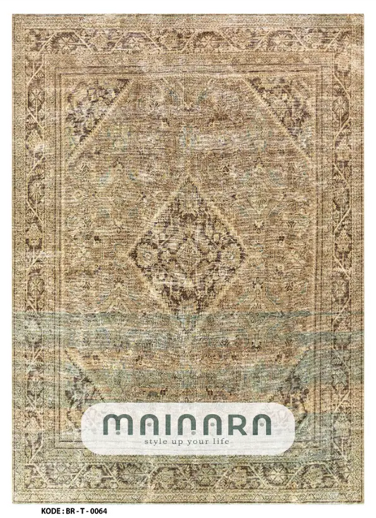Karpet Tradisional (BR-T-0064) - Brown.Green