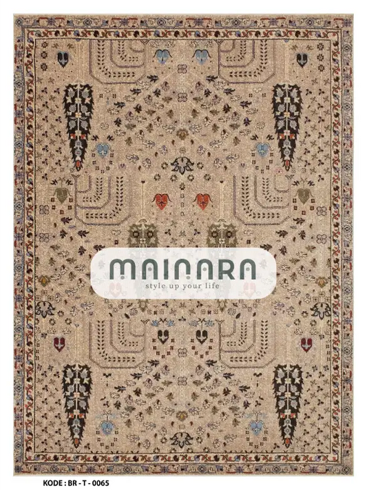 Karpet Tradisional (BR-T-0065) - Brown,Green,Black,Blue