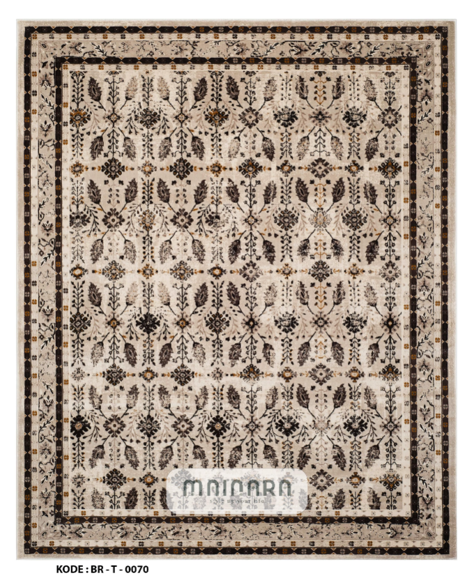 Karpet Tradisional (BR-T-0070) - Brown,Cream