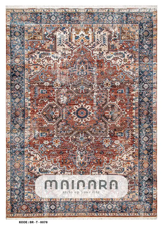 Karpet Tradisional (BR-T-0078) - Brown,Black,Blue