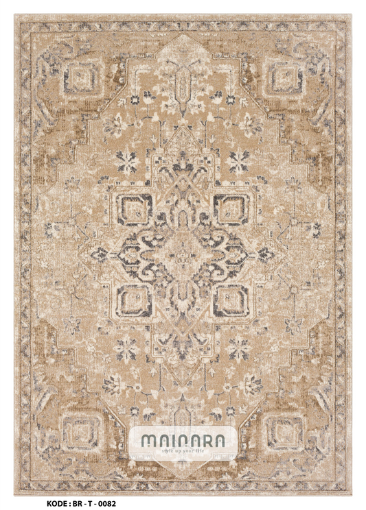 Karpet Tradisional (BR-T-0082) - Brown,Grey