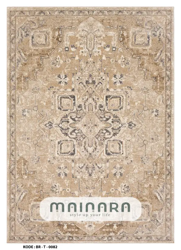 Karpet Tradisional (BR-T-0082) - Brown,Grey