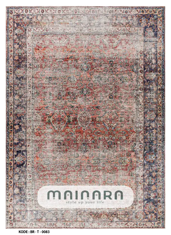 Karpet Tradisional (BR-T-0083) - Brown,Red,Black