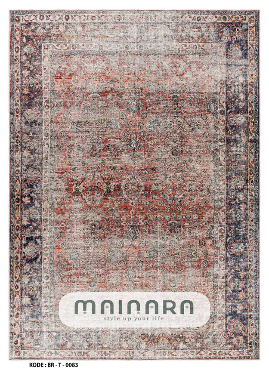 Karpet Tradisional (BR-T-0083) - Brown,Red,Black