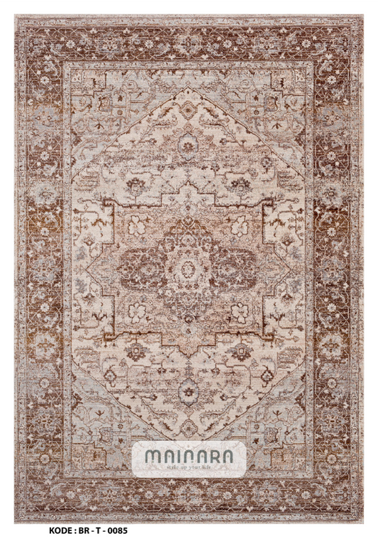 Karpet Tradisional (BR-T-0085) - Brown,Cream