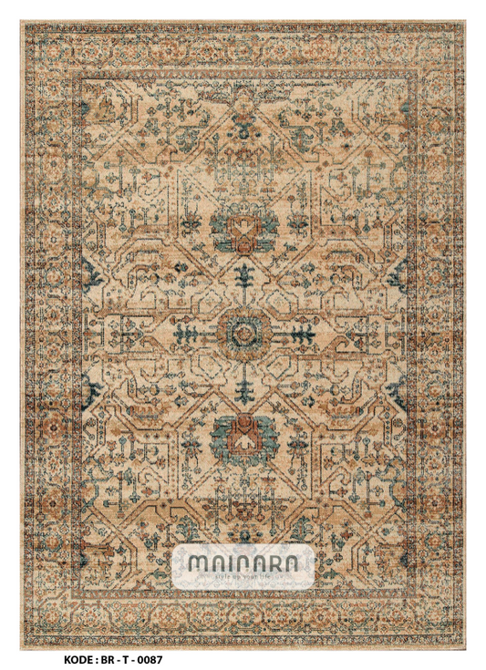 Karpet Tradisional (BR-T-0087) - Brown,Green