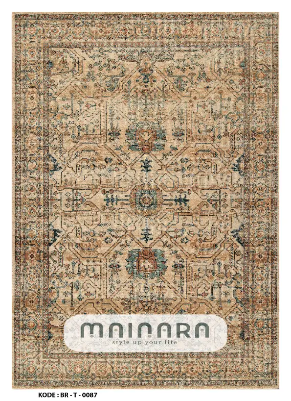 Karpet Tradisional (BR-T-0087) - Brown,Green