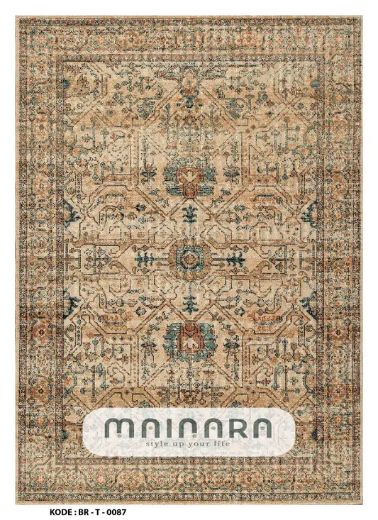 Karpet Tradisional (BR-T-0087) - Brown,Green