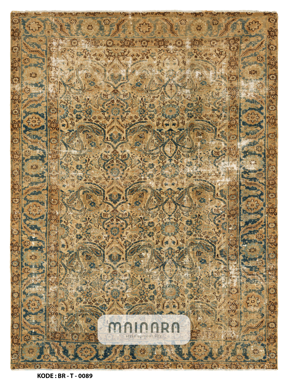 Karpet Tradisional (BR-T-0089) - Brown,Green