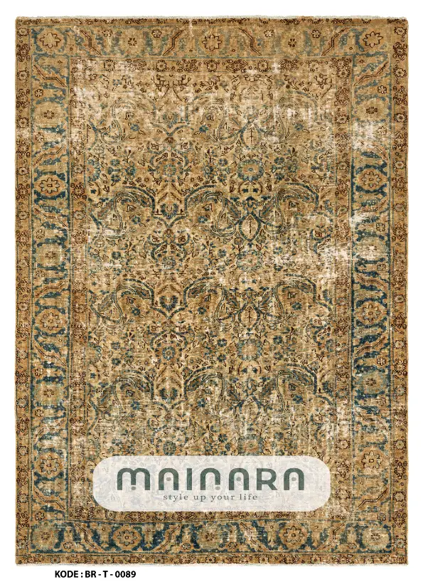 Karpet Tradisional (BR-T-0089) - Brown,Green