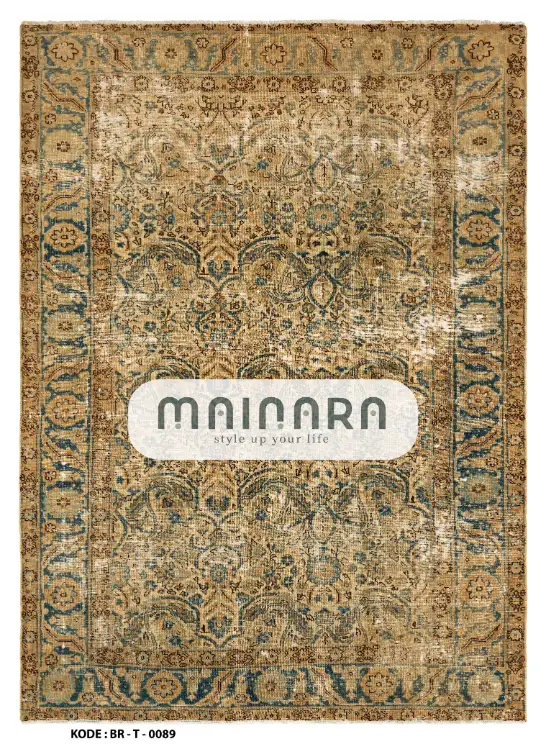 Karpet Tradisional (BR-T-0089) - Brown,Green