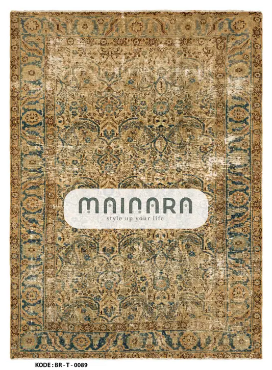 Karpet Tradisional (BR-T-0089) - Brown,Green