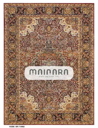 Karpet Tradisional (BR-T-0092) - Brown,Black,Cream