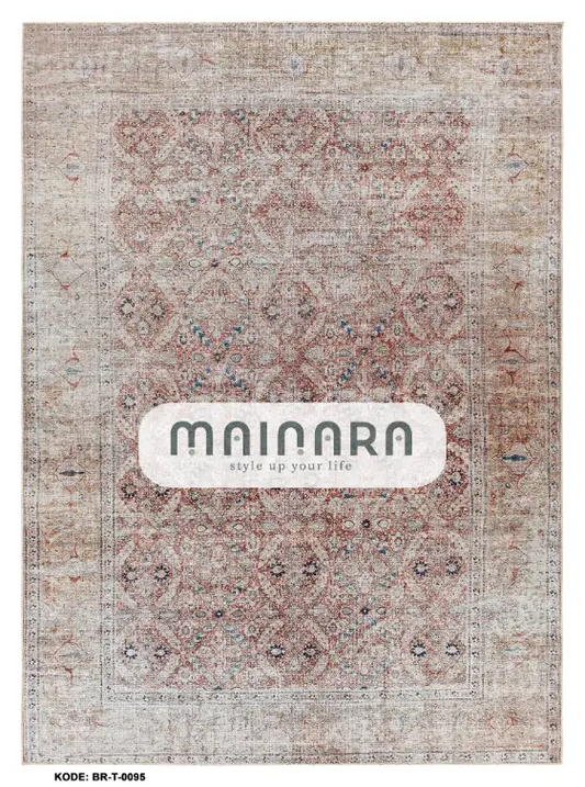 Karpet Tradisional (BR-T-0095) - Brown,Pink