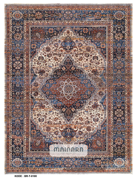 Karpet Tradisional (BR-T-0100) - Brown,Blue