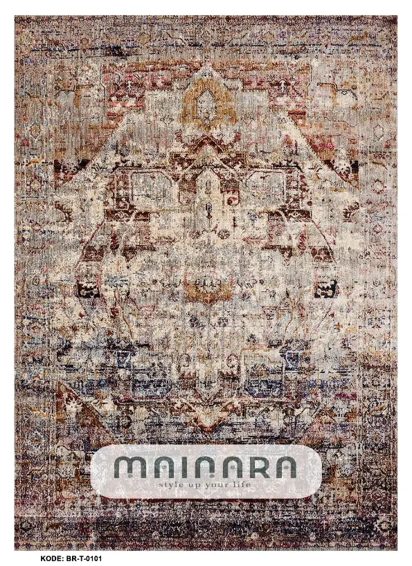 Karpet Tradisional (BR-T-0101) - Brown,Orange,Black