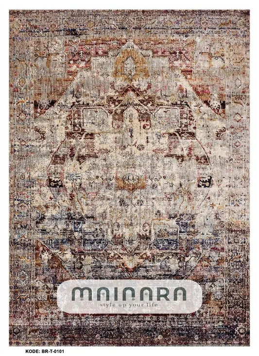 Karpet Tradisional (BR-T-0101) - Brown,Orange,Black