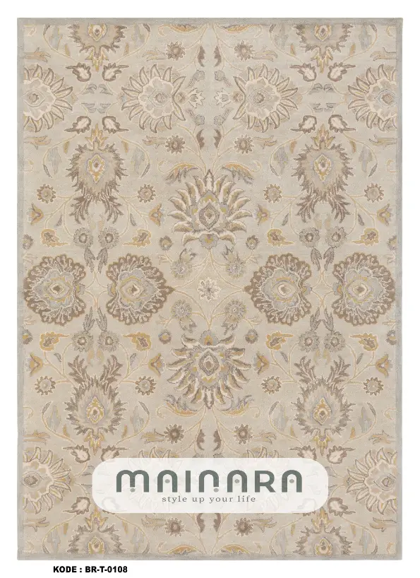 Karpet Tradisional (BR-T-0107) - Brown,Cream