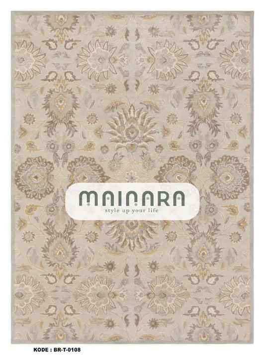 Karpet Tradisional (BR-T-0107) - Brown,Cream