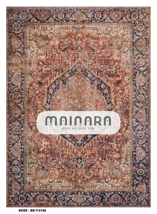 Karpet Tradisional (BR-T-0108) - Brown,Blue