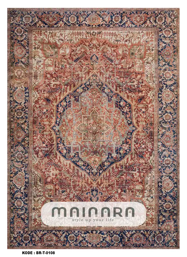 Karpet Tradisional (BR-T-0108) - Brown,Blue