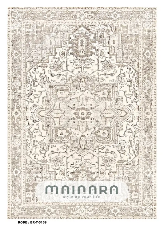 Karpet Tradisional (BR-T-0109) - Brown,Cream